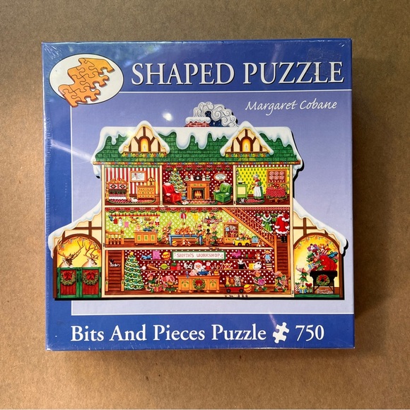 3/$25 Bits & Pieces Christmas Shaped Jigsaw Puzzle NEW - Picture 1 of 3